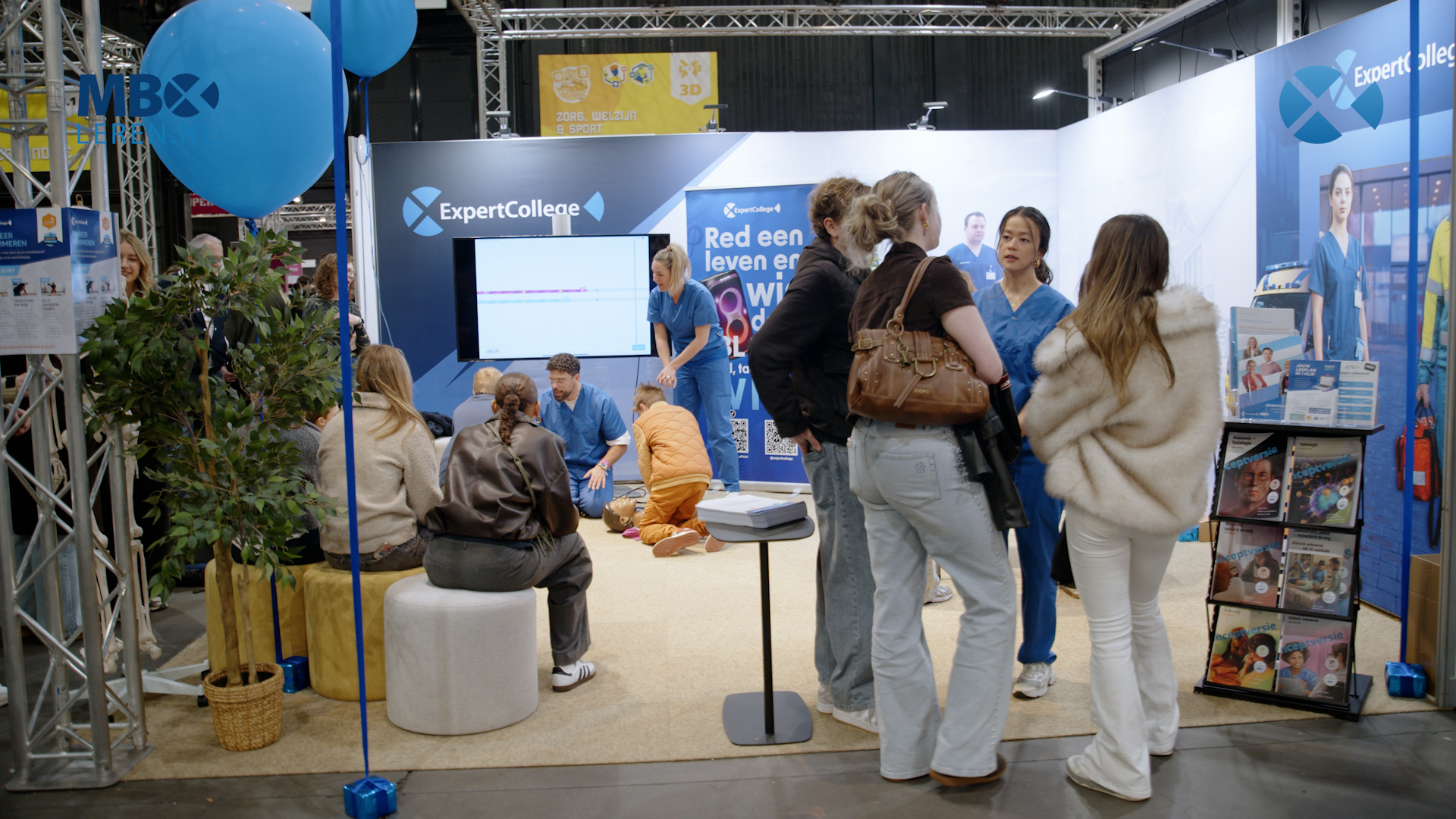Overzicht van de ExpertCollege-stand op Skills Heroes